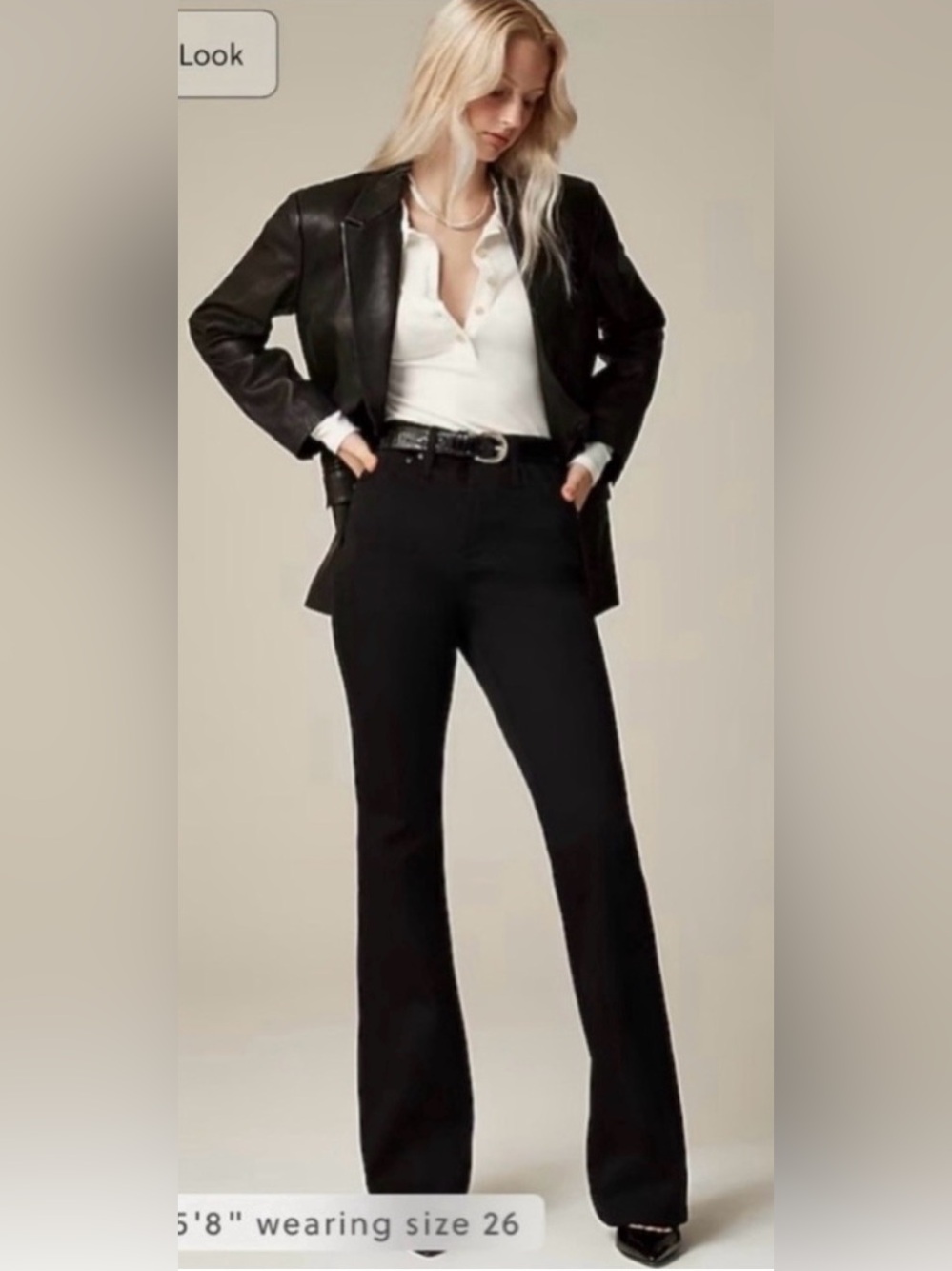 J.Crew Bootcut jean plus size in true black